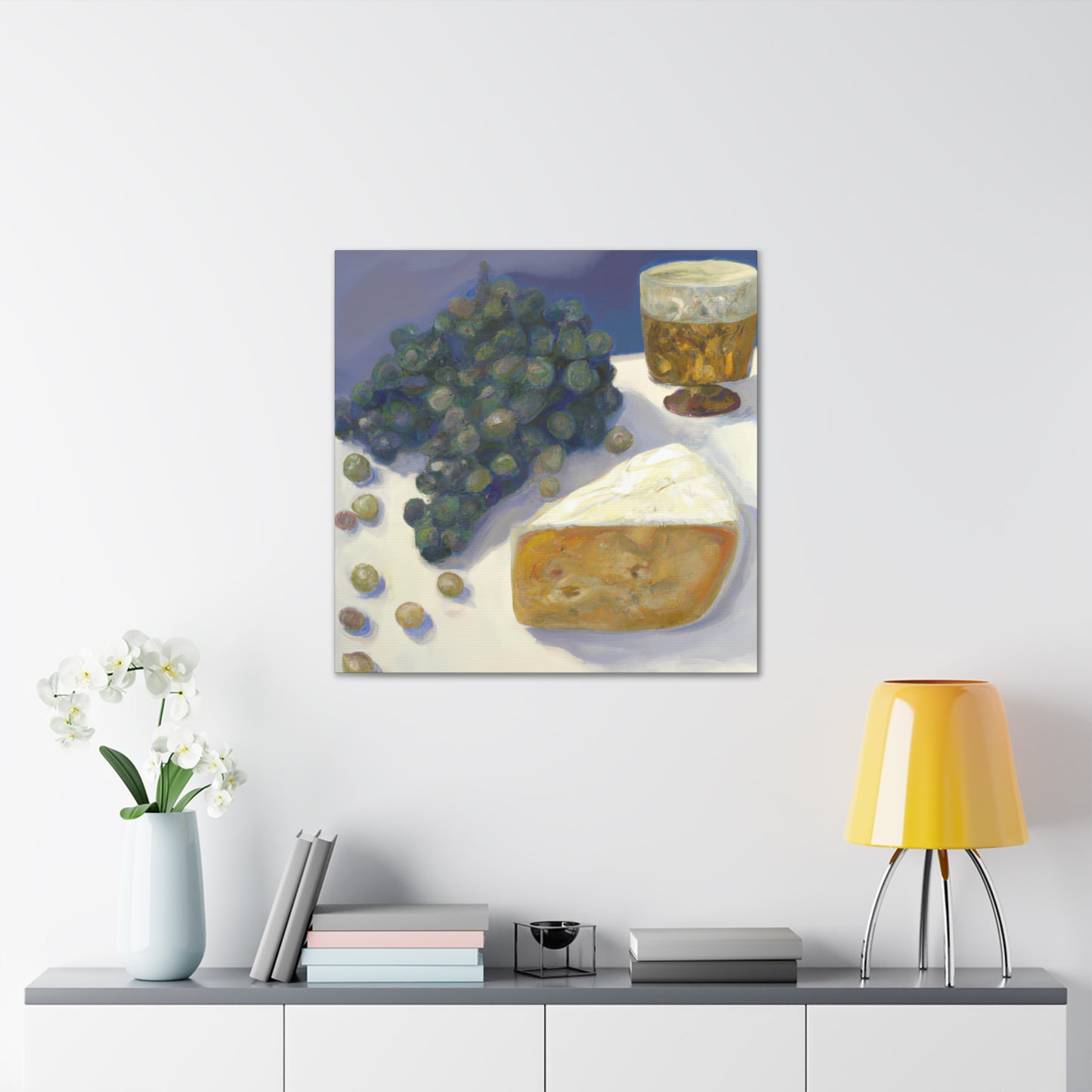 Cheese and Grapes Feast - Canvas