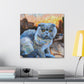 Feline Contemplation Expression - Canvas