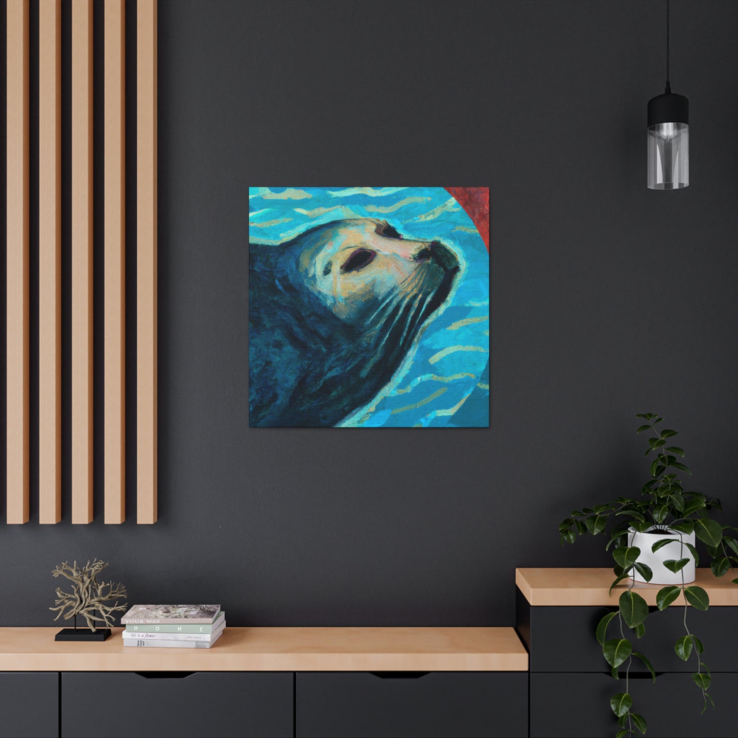 "Seal in Art Deco" - Canvas