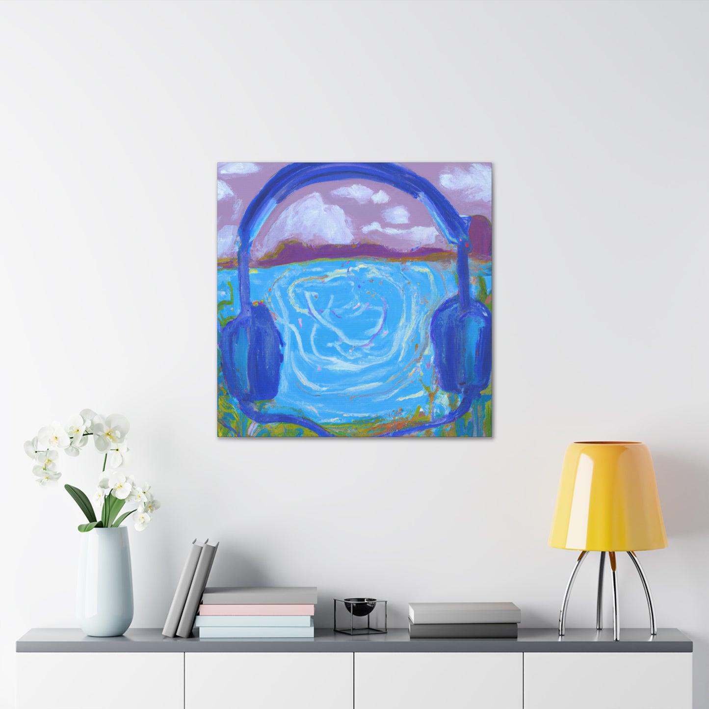 "Headphones in Harmony" - Canvas