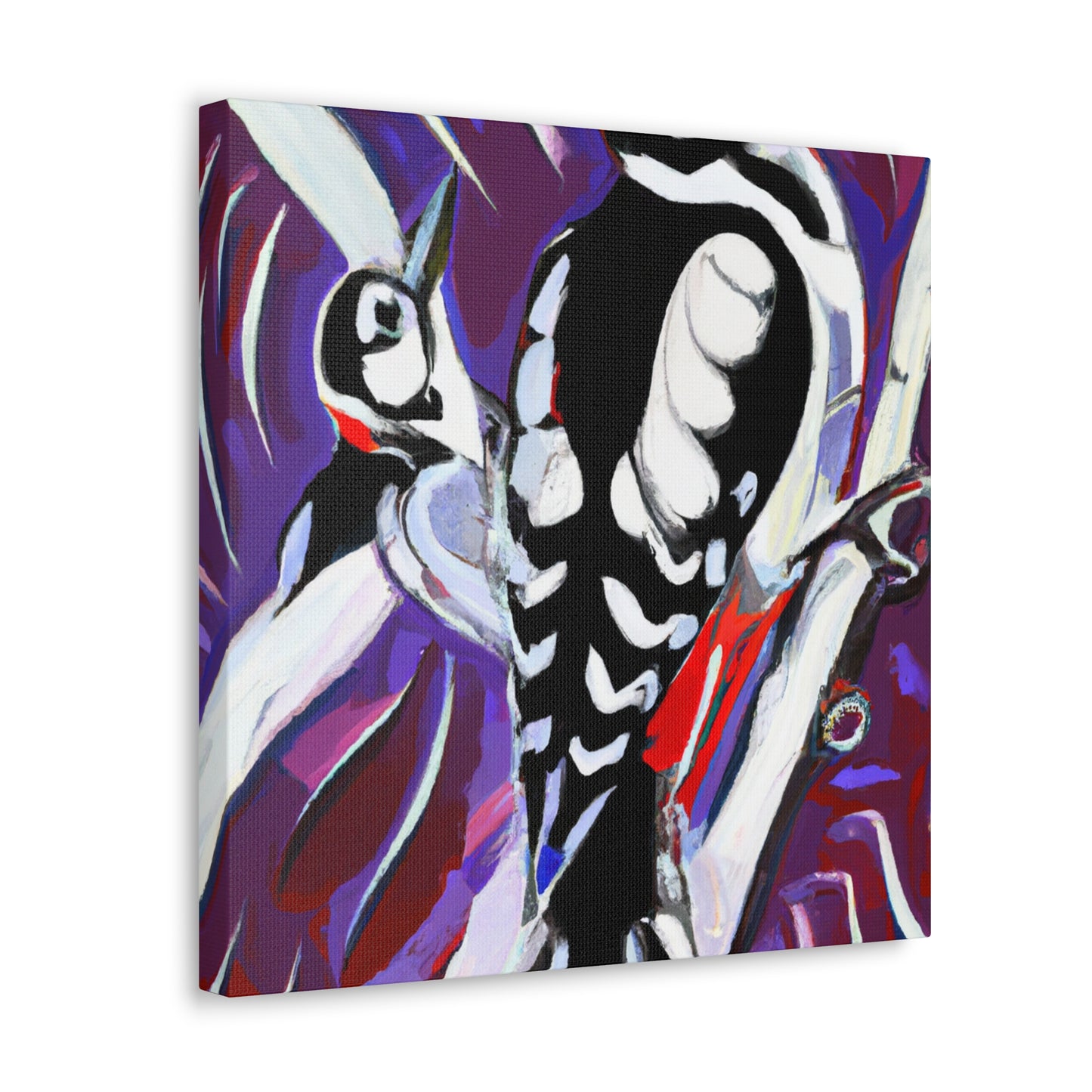 Downy Woodpecker Dreaming - Canvas