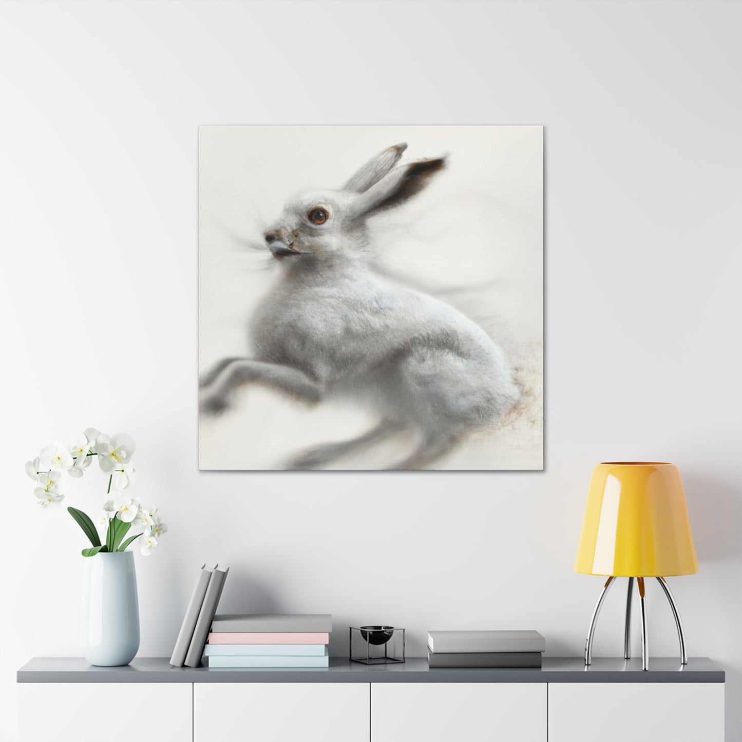 Arctic Hare Winter Scene - Canvas