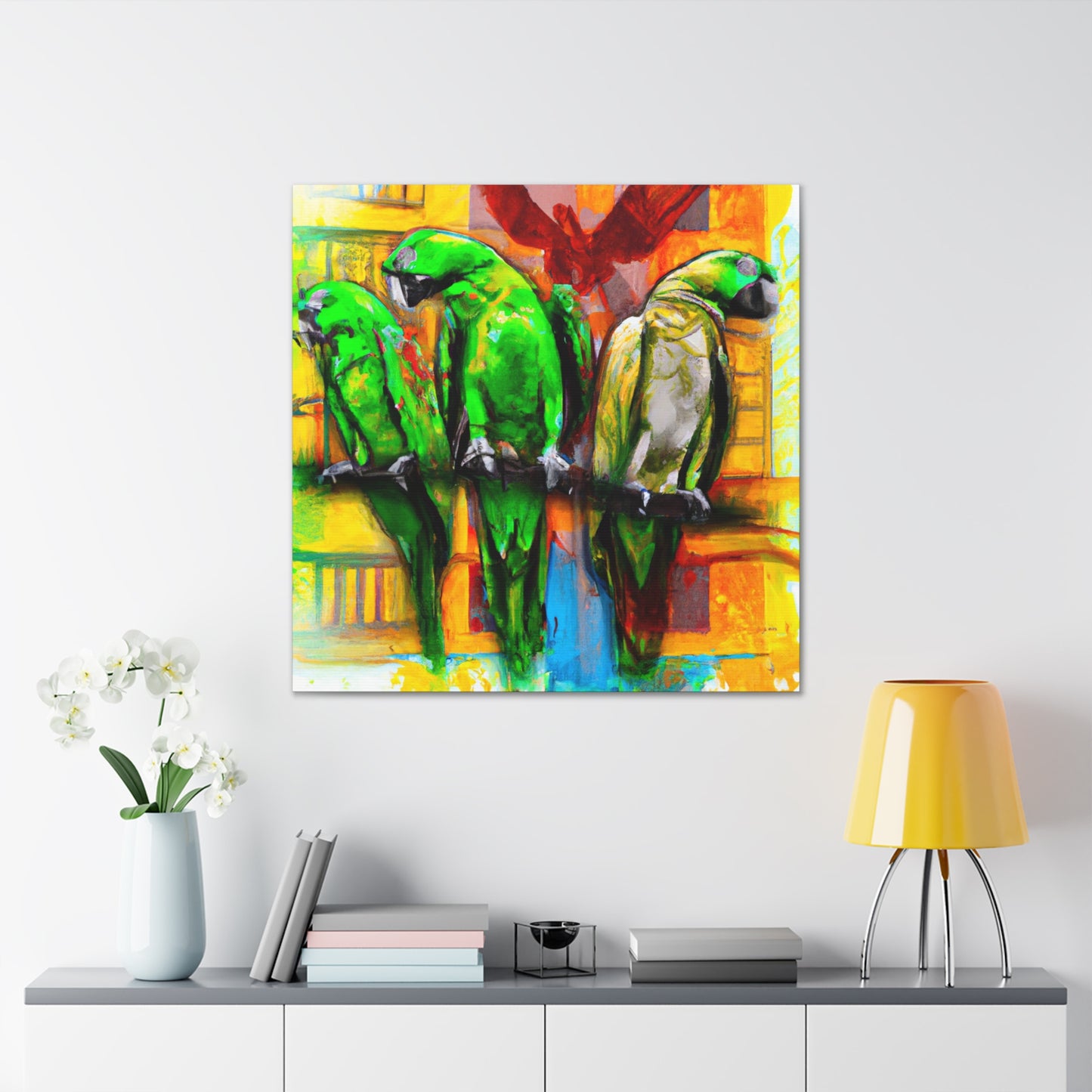 Parrots in Senegal - Canvas