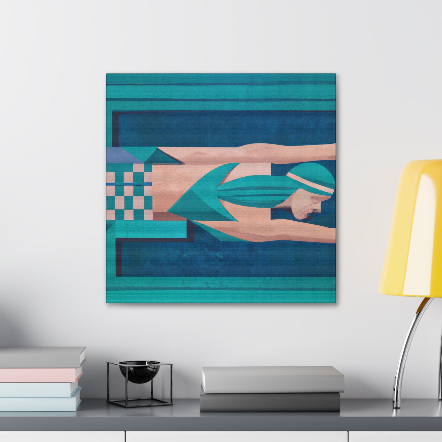 "Swim in Deco Style" - Canvas