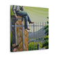 Cowboy on the Fence - Canvas