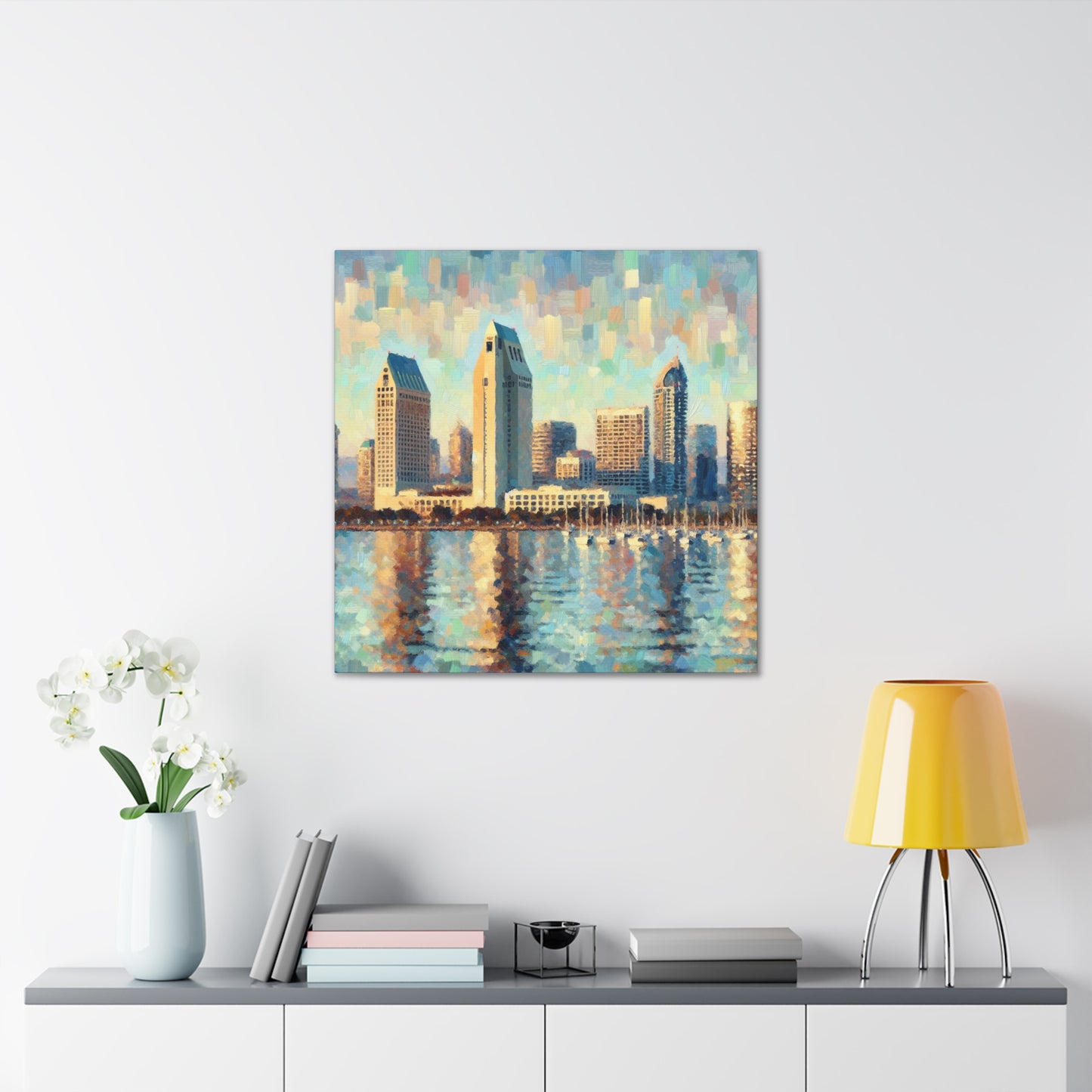 "Coastal Serenity in Sunlight" - Canvas