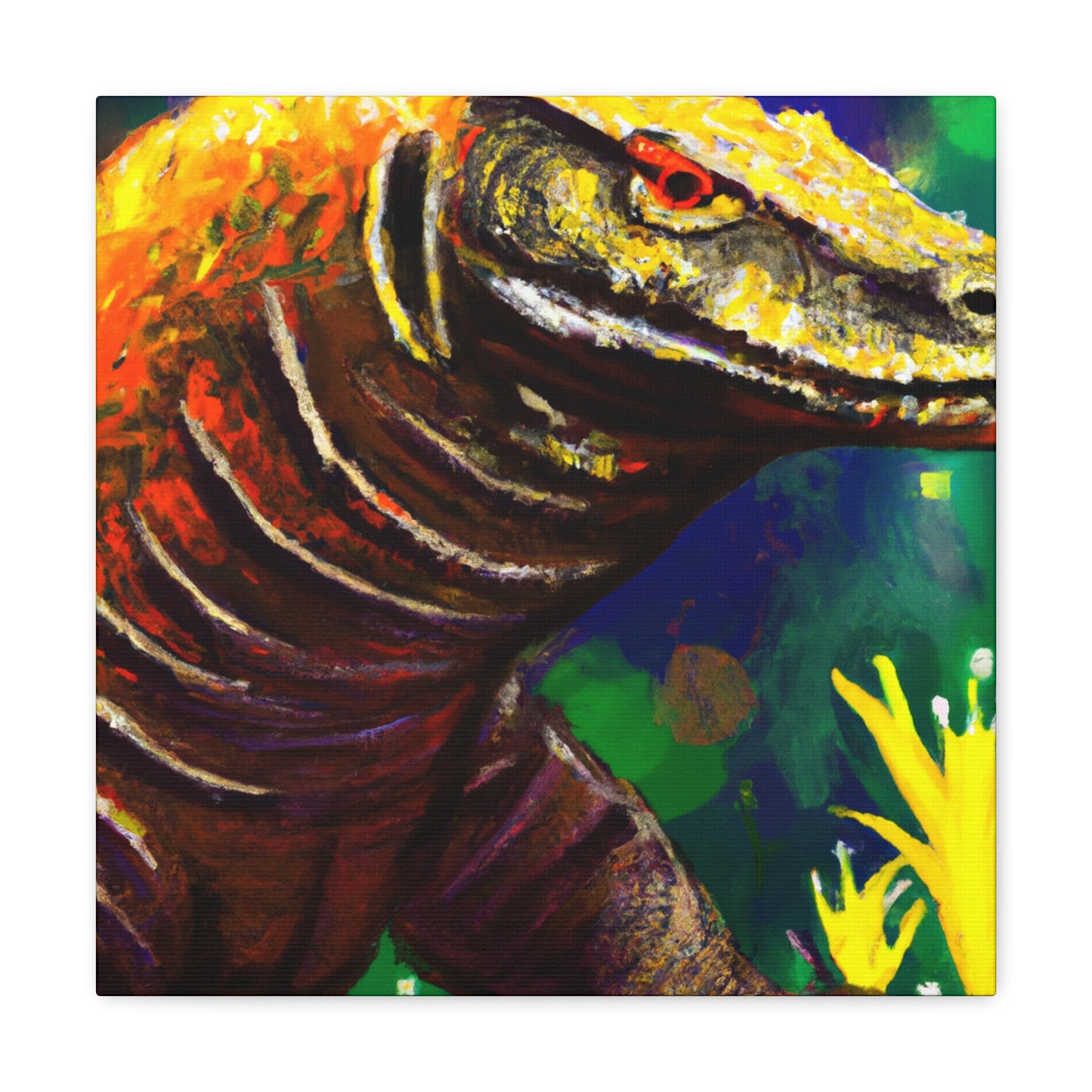 Komodo Dragon Majesty. - Canvas