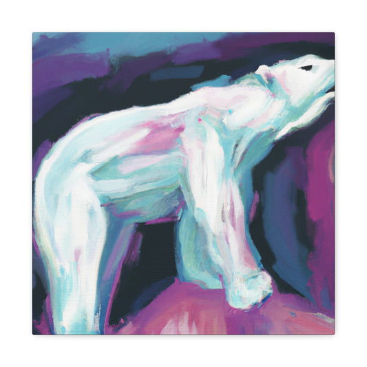 Polar Bear in Motion - Canvas