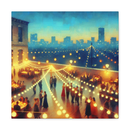 "Midnight Oasis Heights" - Canvas