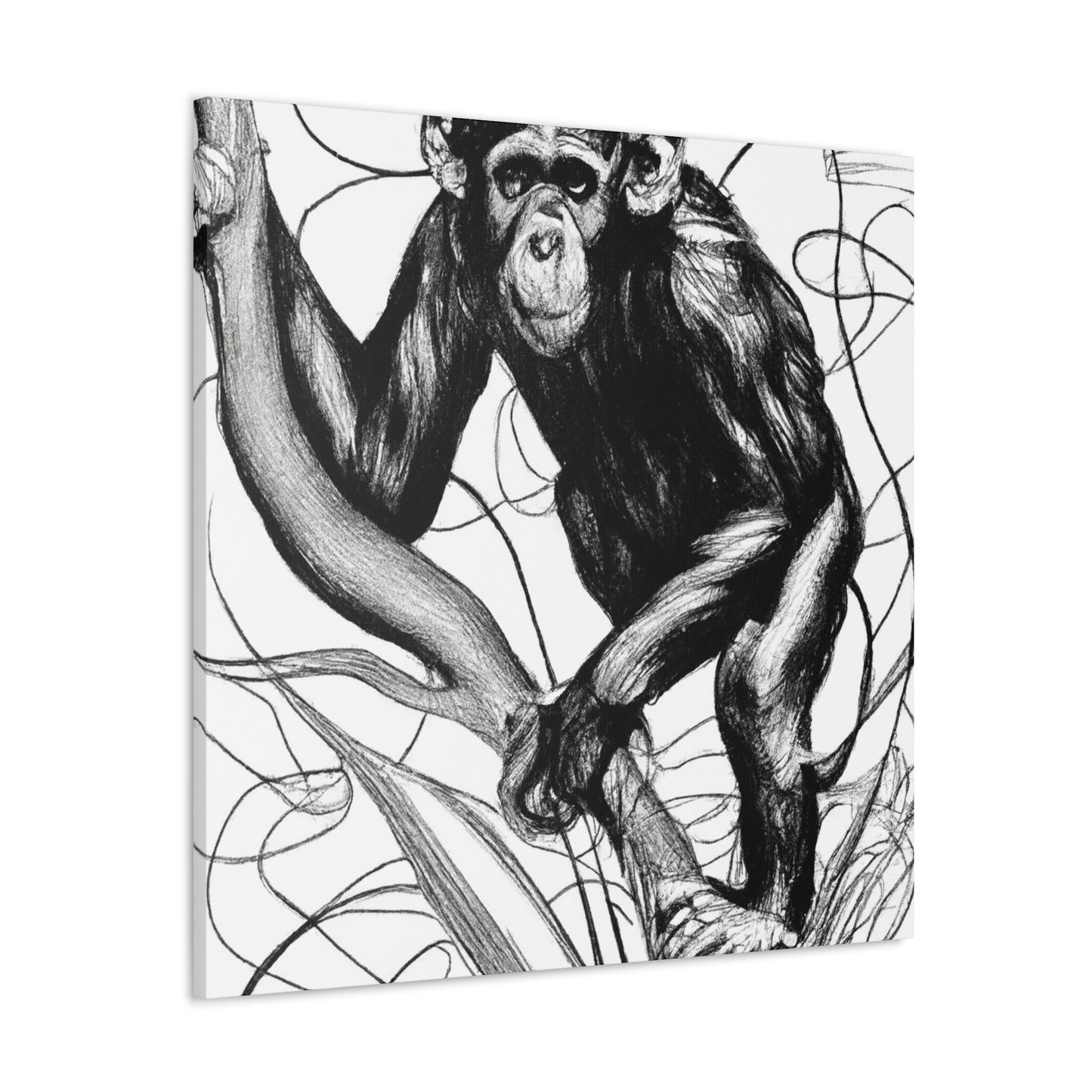 Chimpanzee in Hyperrealism - Canvas