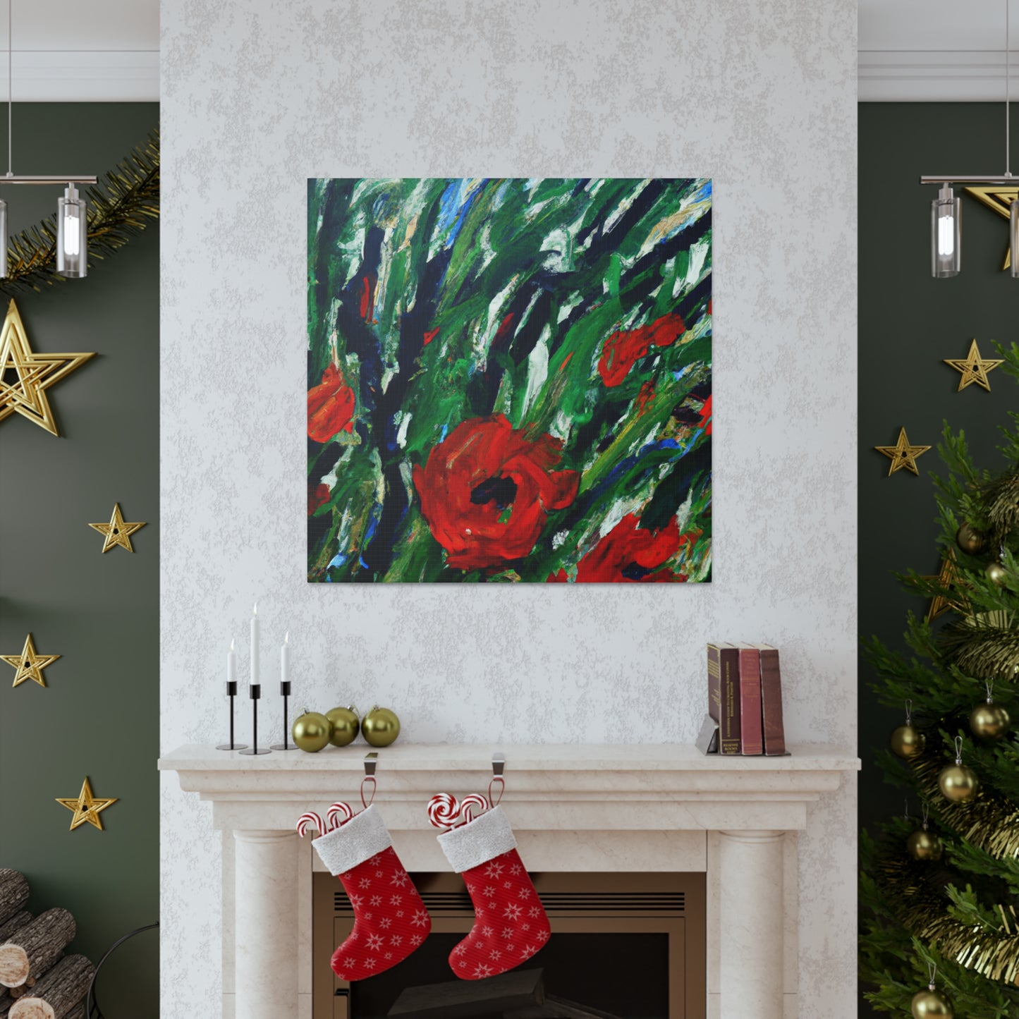 Poppies In Abstract - Canvas