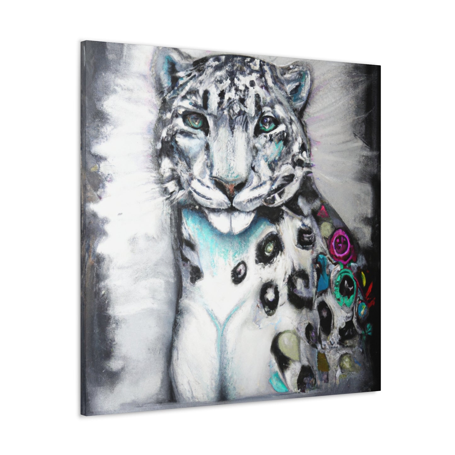 Snow Leopards Aflutter - Canvas