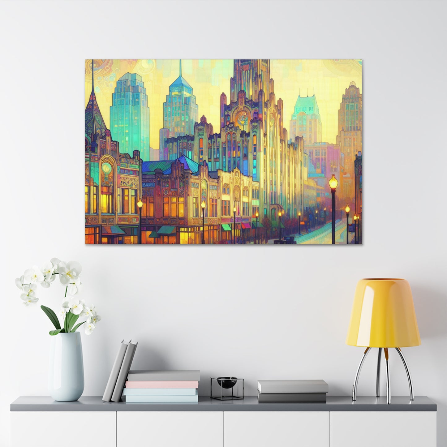 "Southern Serenade: Raleigh's Elegance" - Canvas