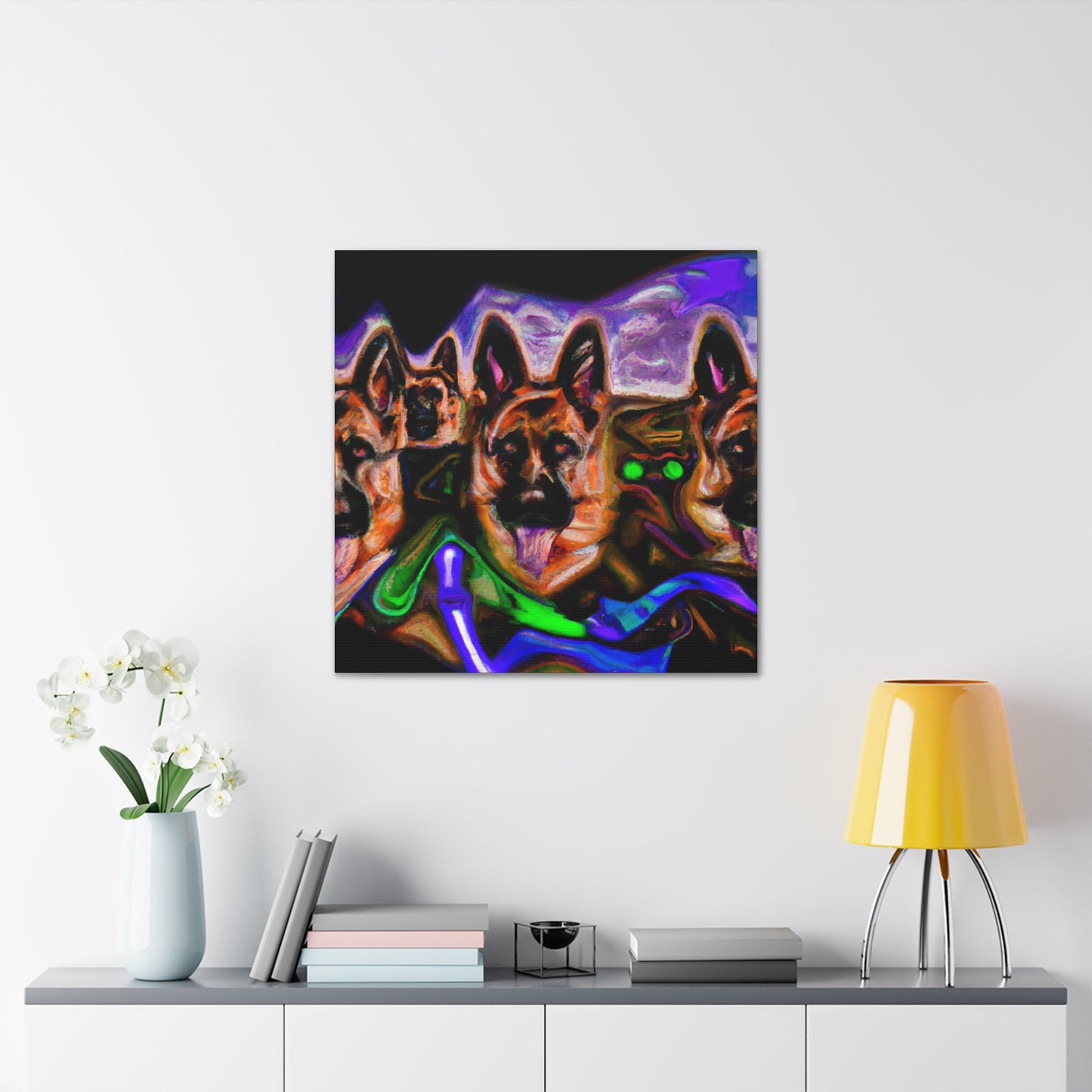 "German Shepherd Dreamscape" - Canvas