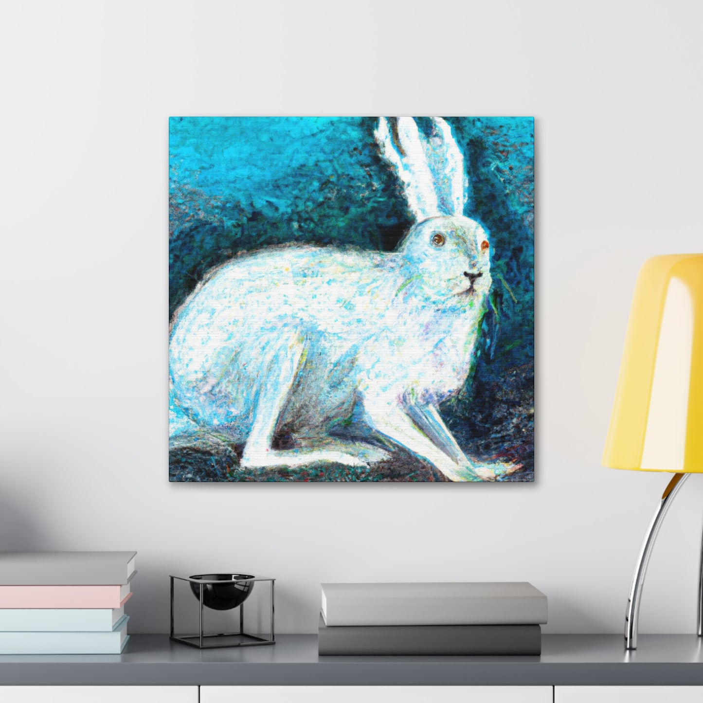 "Arctic Hares in Winter" - Canvas