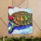 "Turtle's Coppery Shell" - Canvas