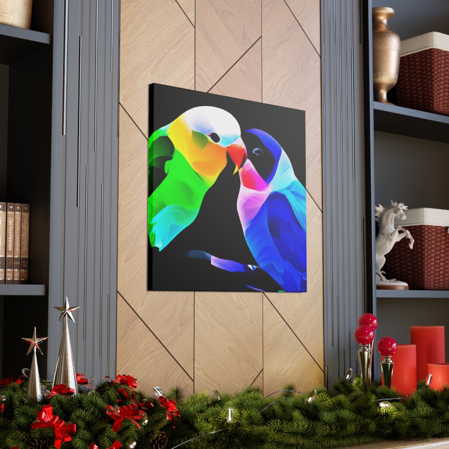 Lovebirds in Moonlight - Canvas