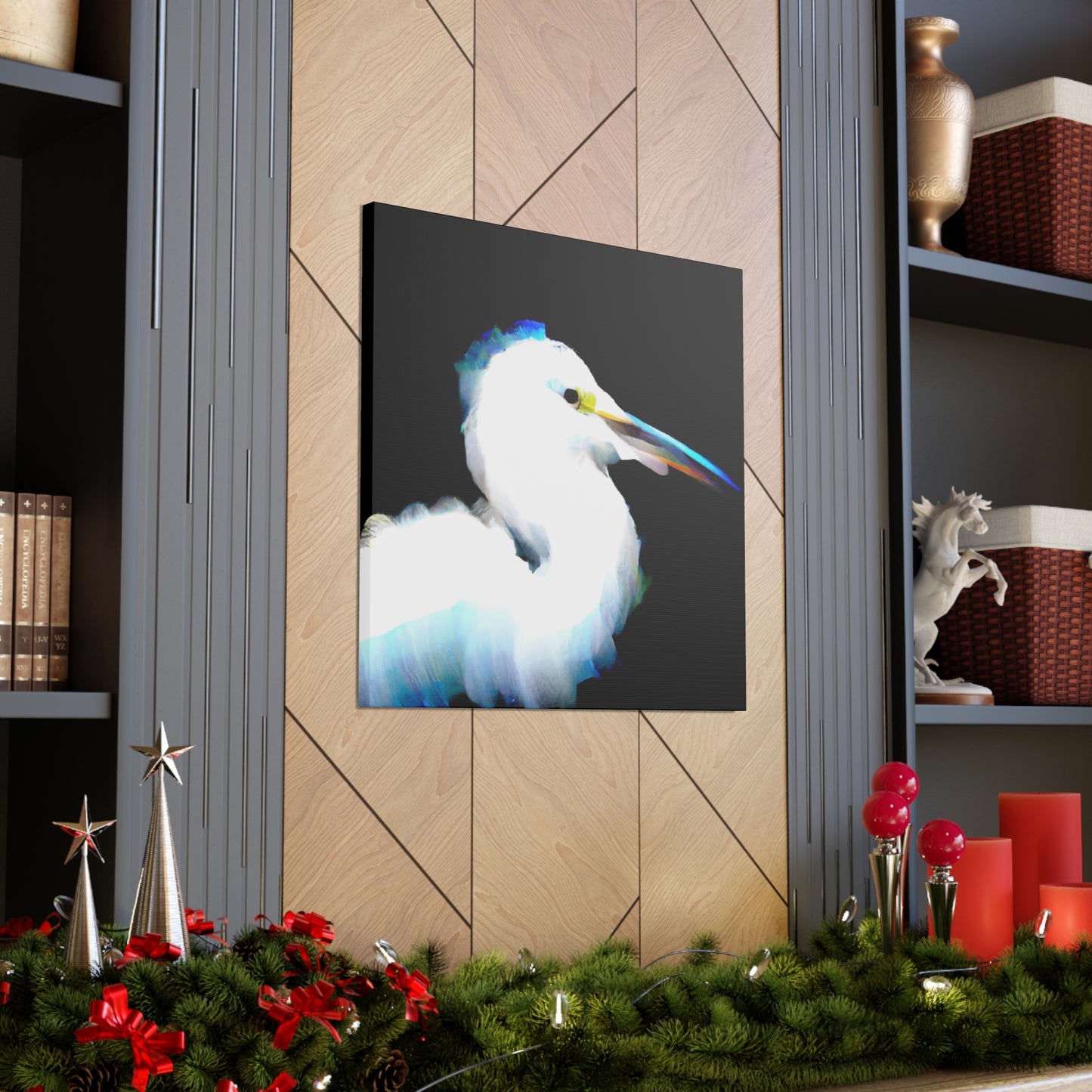 Snowy Egret Memory. - Canvas