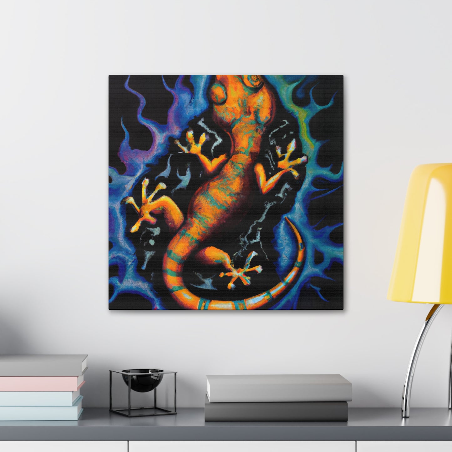 "Lizard in Art Deco" - Canvas