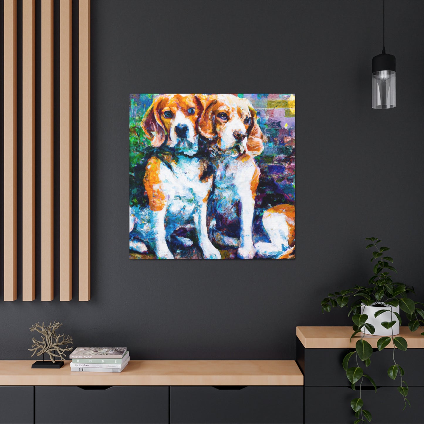 Beagle in the Meadow - Canvas