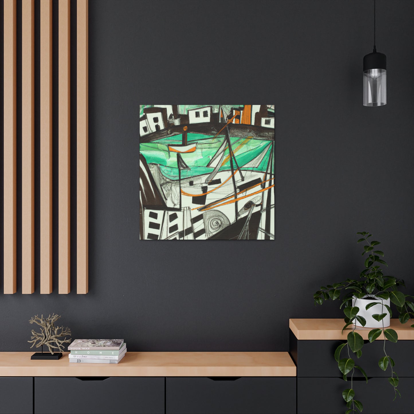 "Harbor of the 1920s" - Canvas