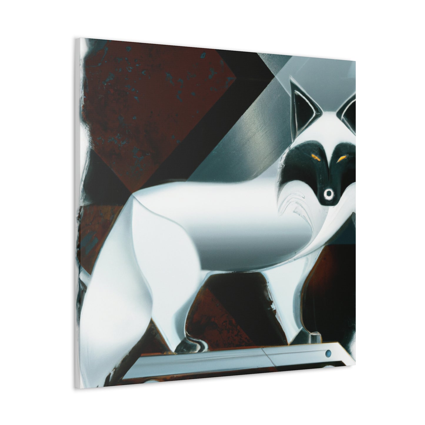 Arctic Fox Art Deco - Canvas