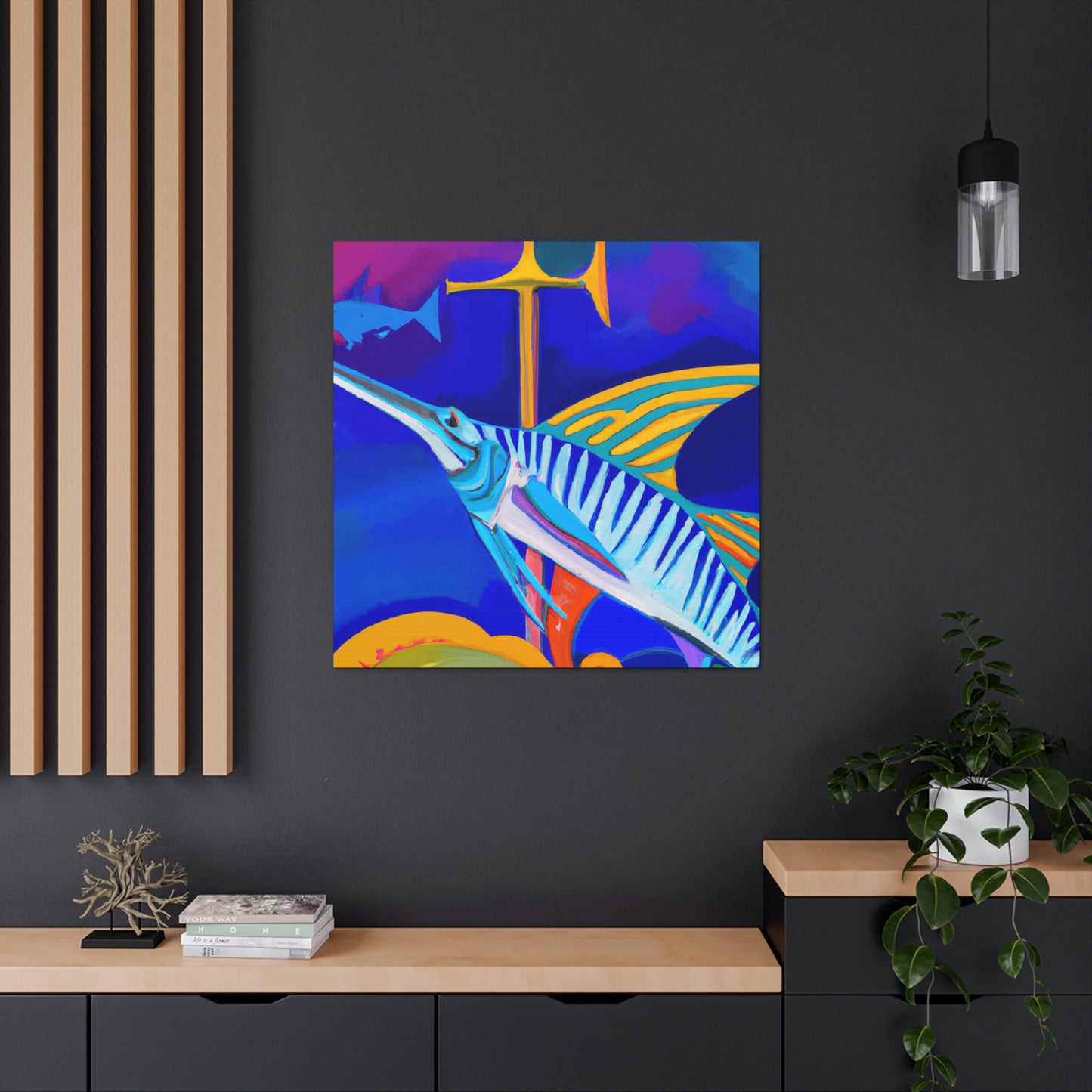 "Swordfish in Art Deco" - Canvas