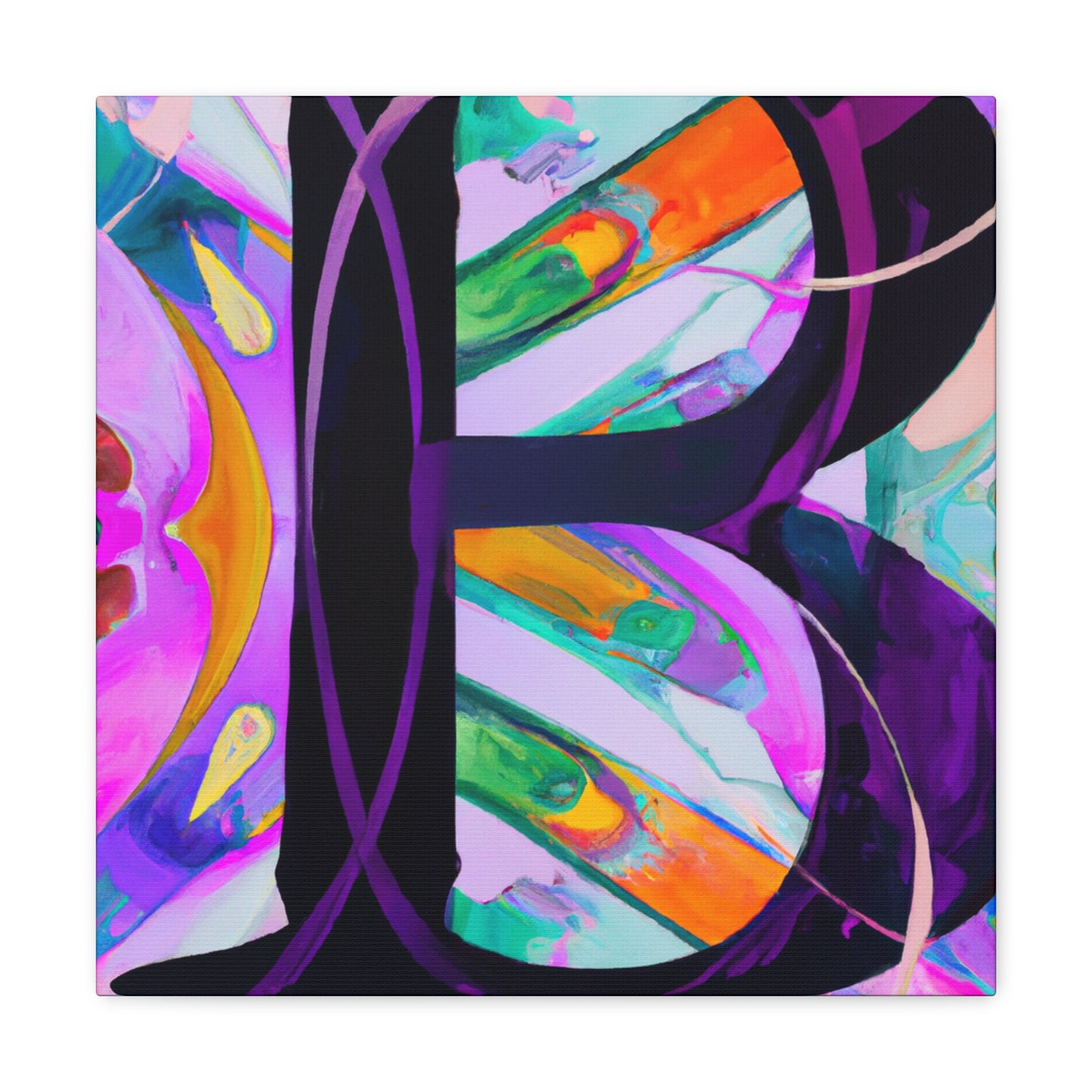 "Dazzling B in Art Deco" - Canvas