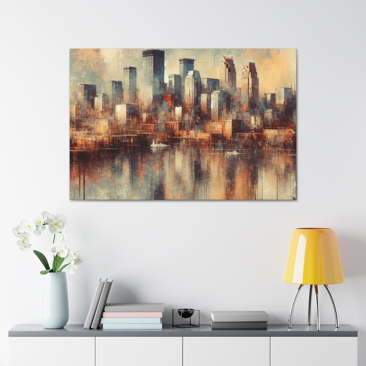 "City's Lively Brushstrokes" - Canvas