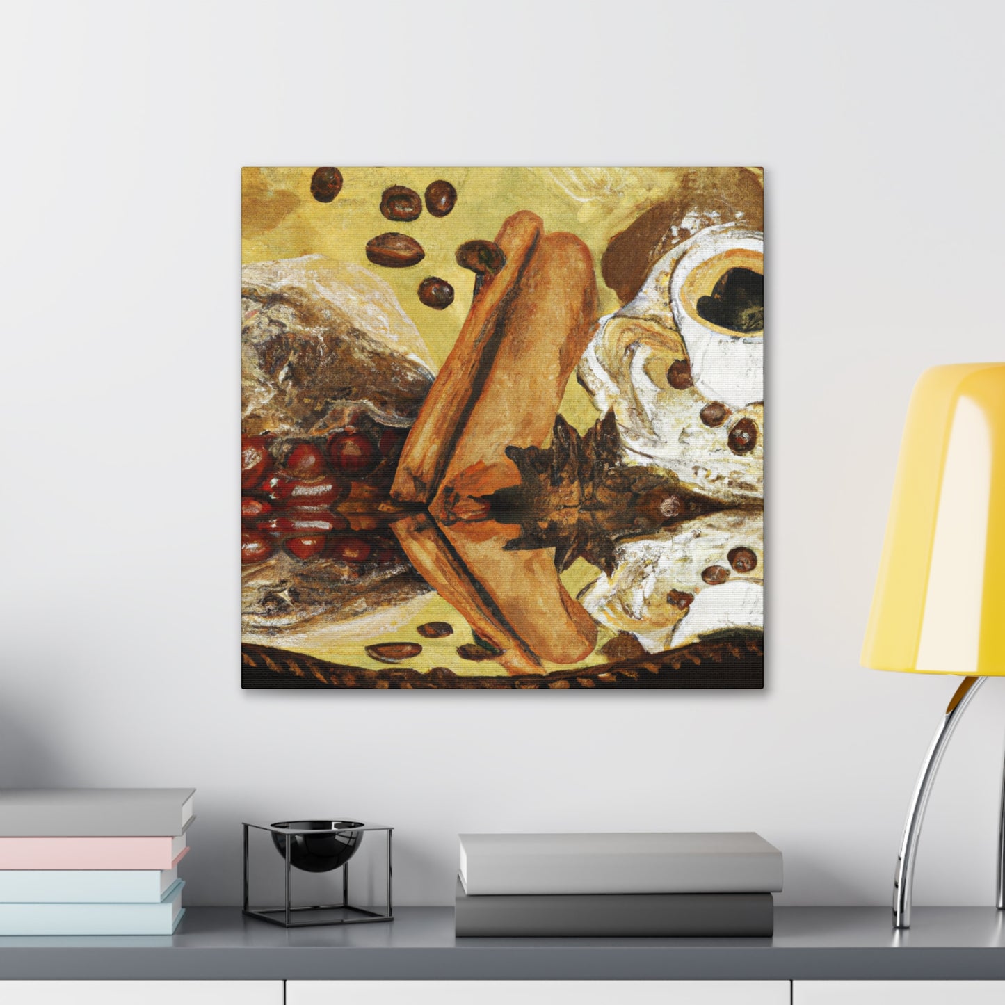 Coffee Drinking Beauty - Canvas