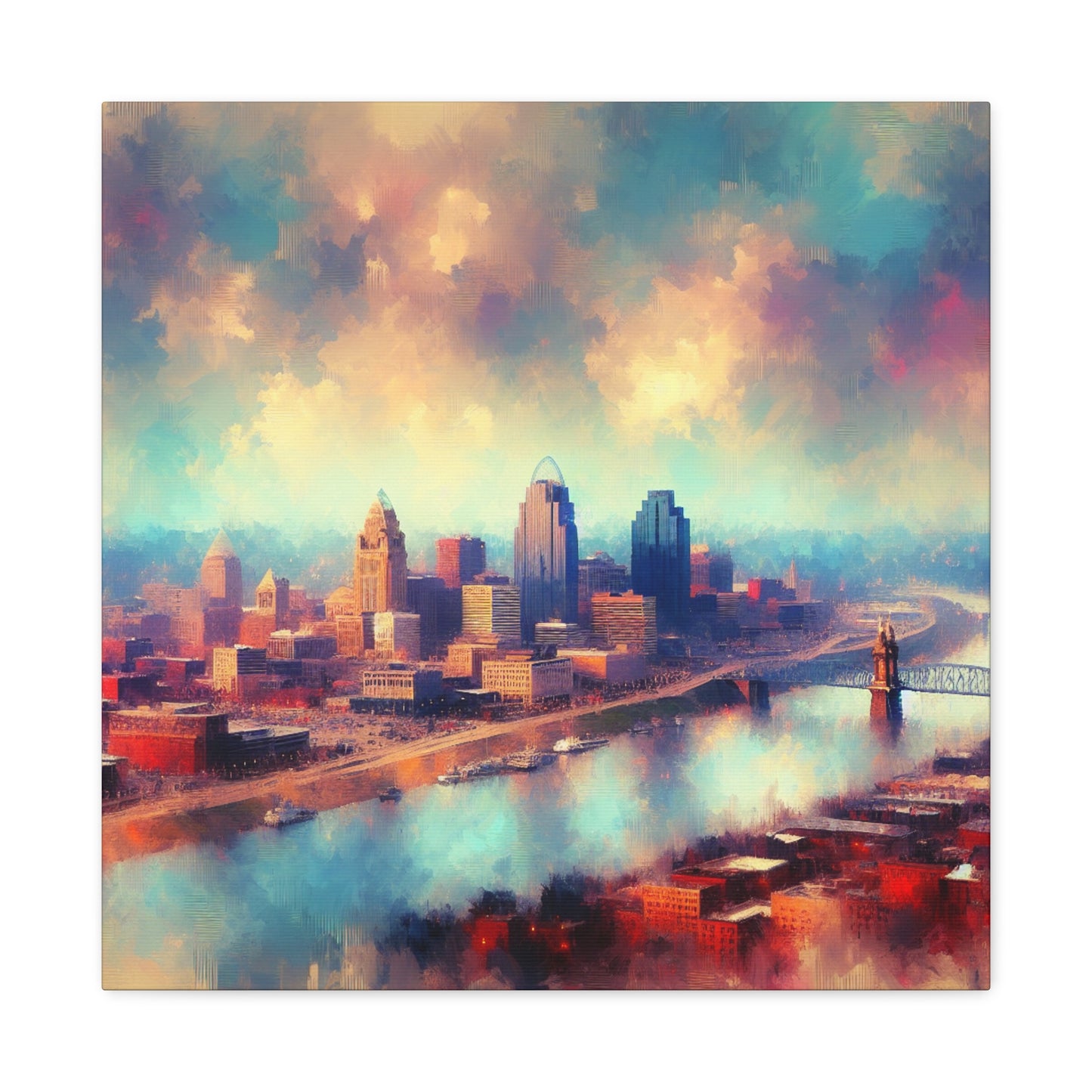 "Cincy Rhapsody in Colors" - Canvas