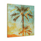 "Palm Trees at Sunset" - Canvas