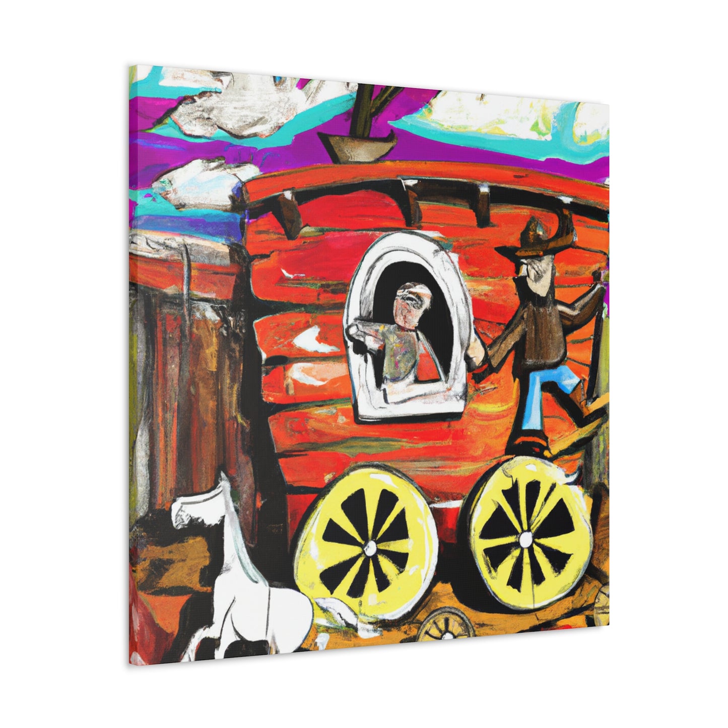 Chuck Wagon Classic Scene - Canvas