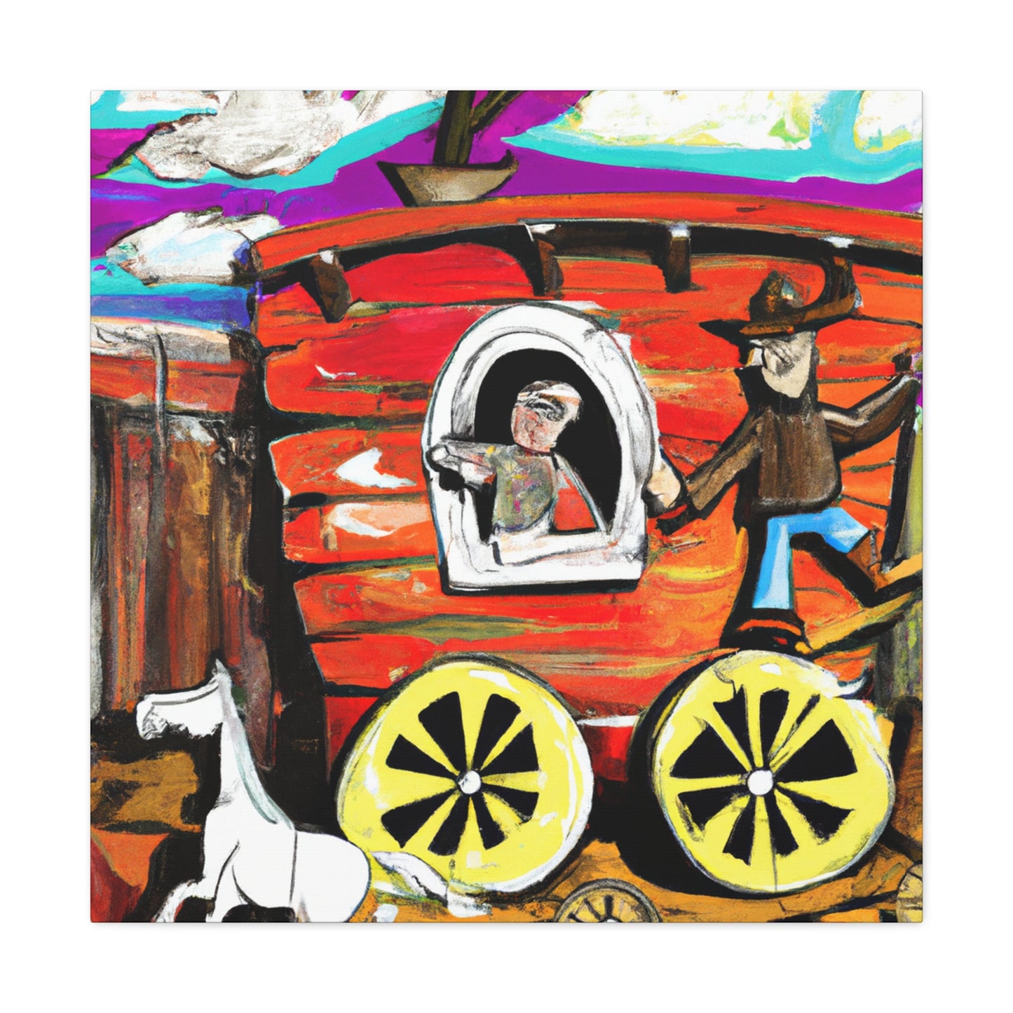 Chuck Wagon Classic Scene - Canvas