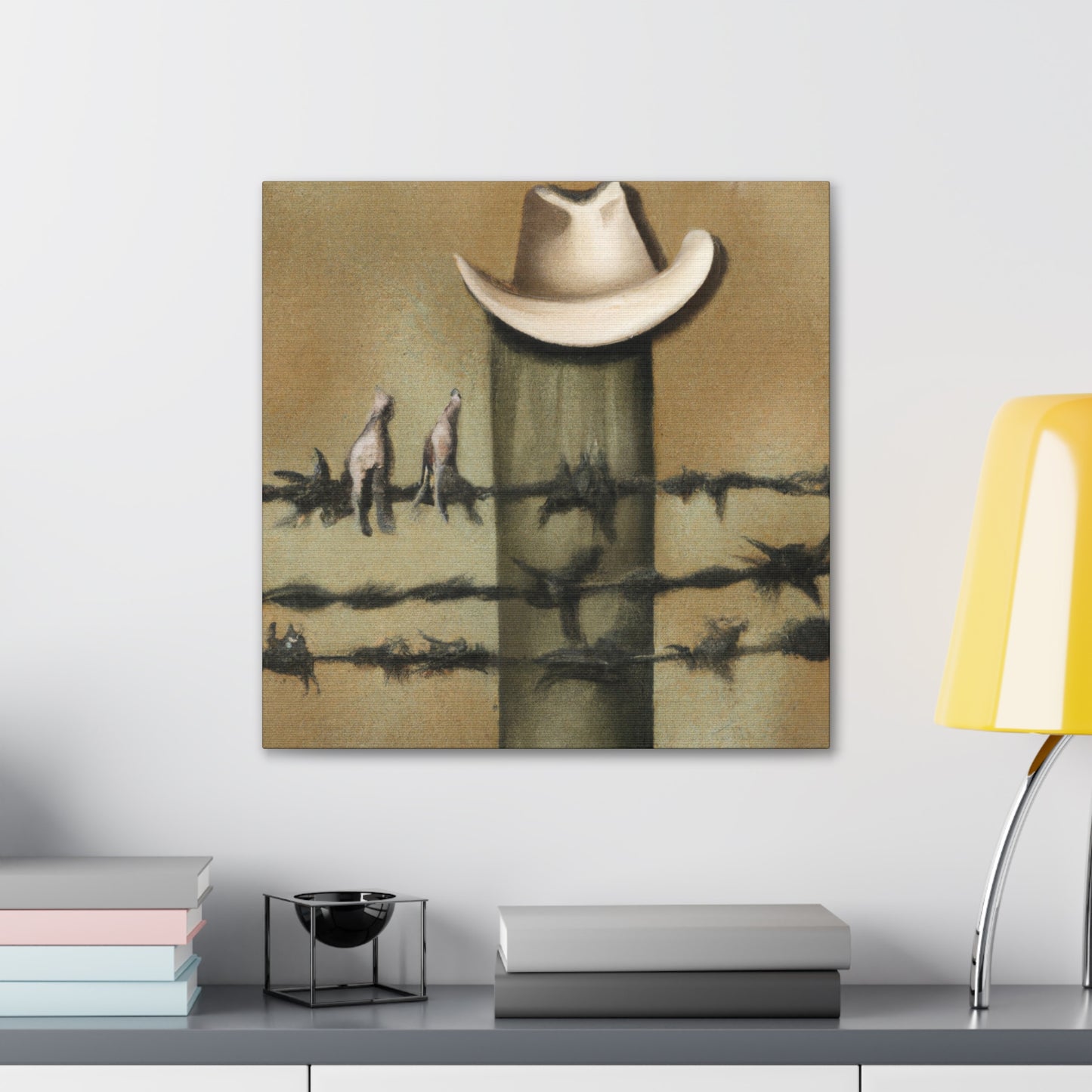 "Barbed Wire Solitude" - Canvas