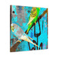 "Parakeets in Flight" - Canvas