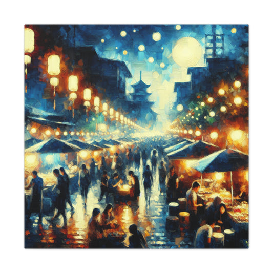 Nocturnal Bazaar Reverie - Canvas