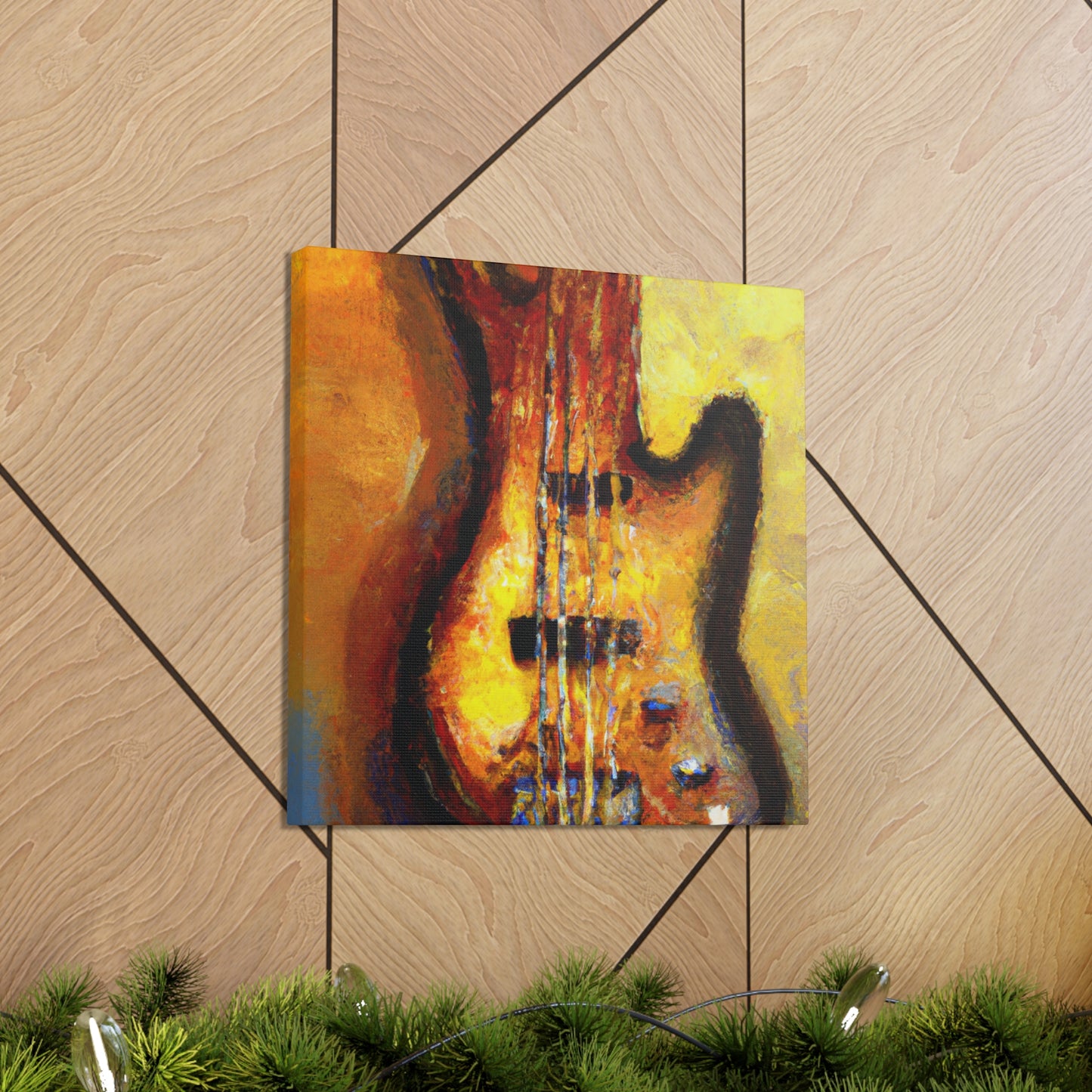 "Bass Guitar Impressionism" - Canvas