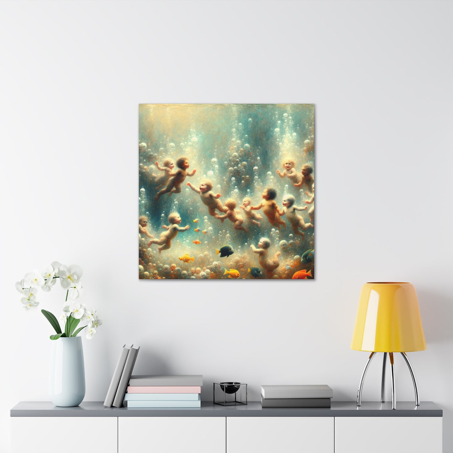 Aquatic Serenity: Afloat Euphoria - Canvas