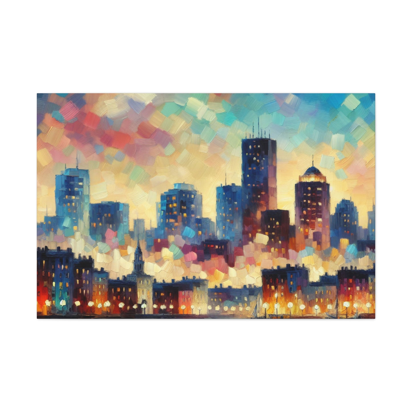 "Vibrant Boston Dreamscape" - Canvas