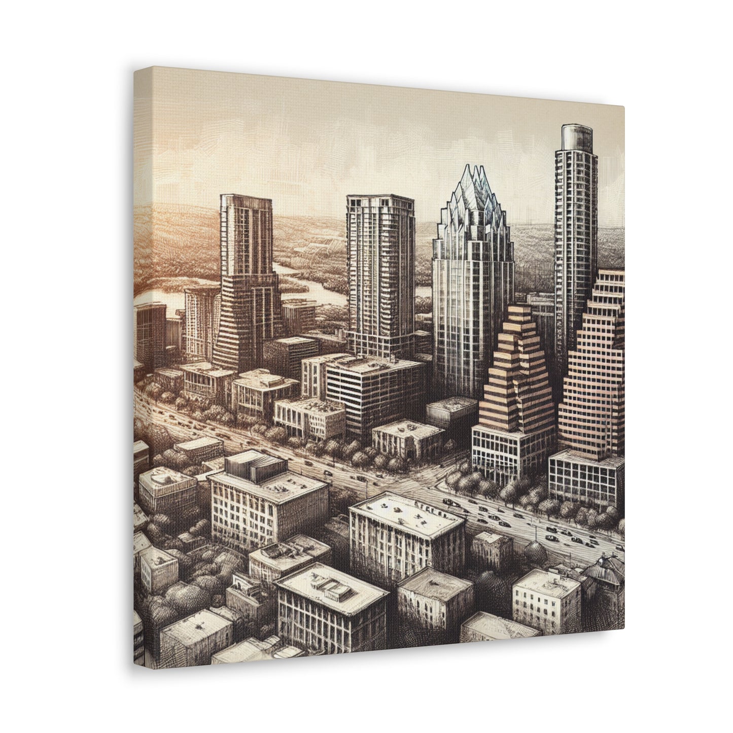 "Vibrant Austin Serenity" - Canvas