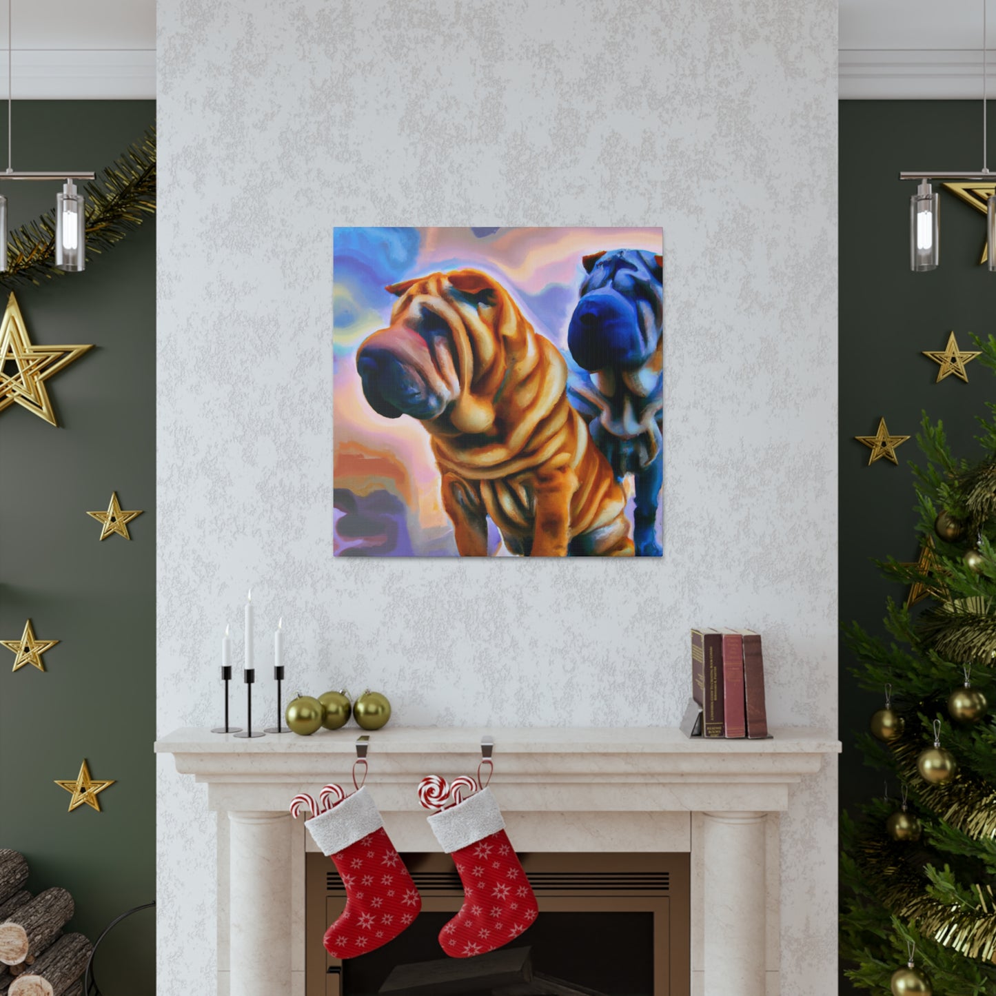 "Pensive Shar Pei Dream" - Canvas