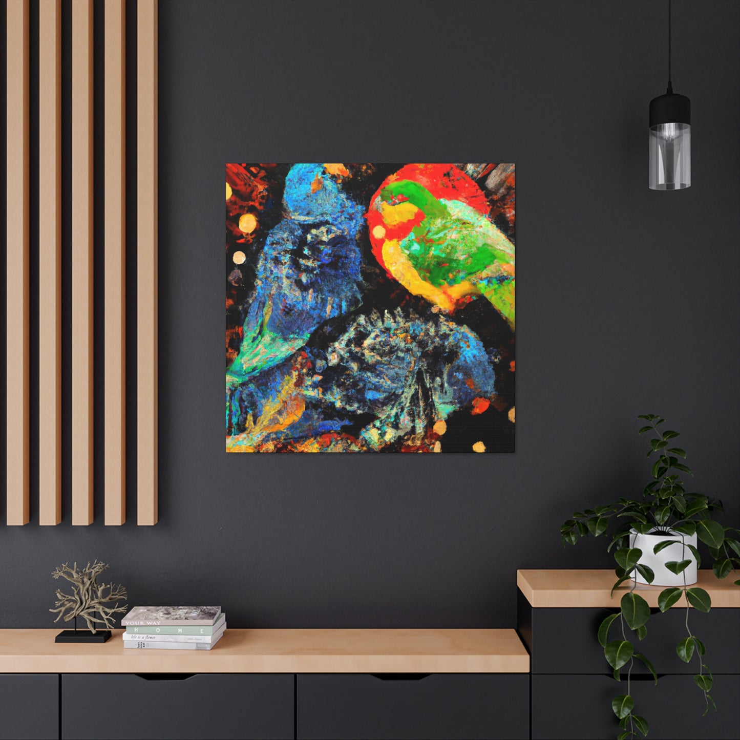 "Pionus at Dusk" - Canvas