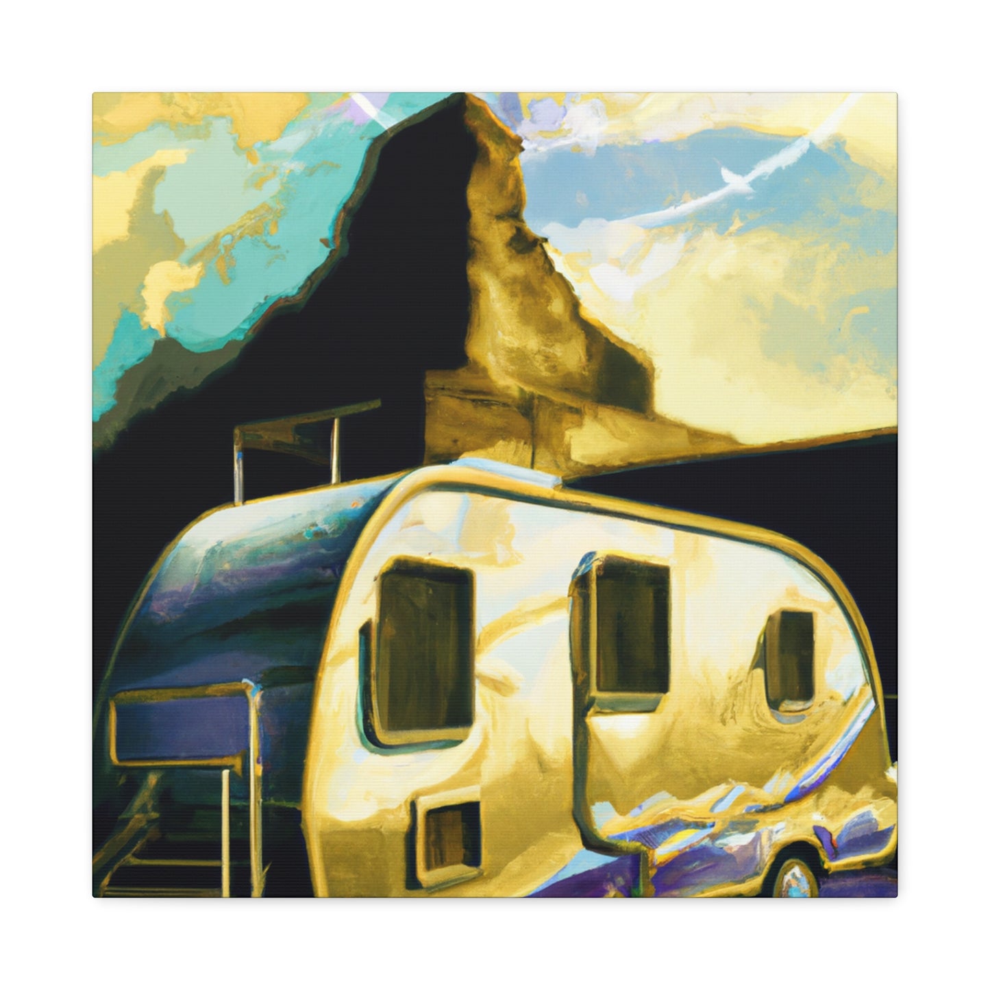 "Camping in Campervans" - Canvas