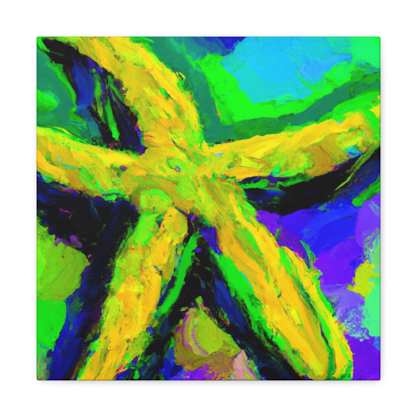 Starfish Under Moonlight - Canvas