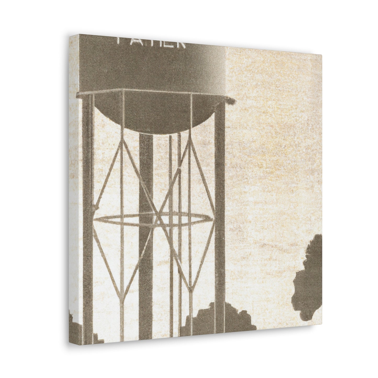 "The Water Tower Embrace" - Canvas