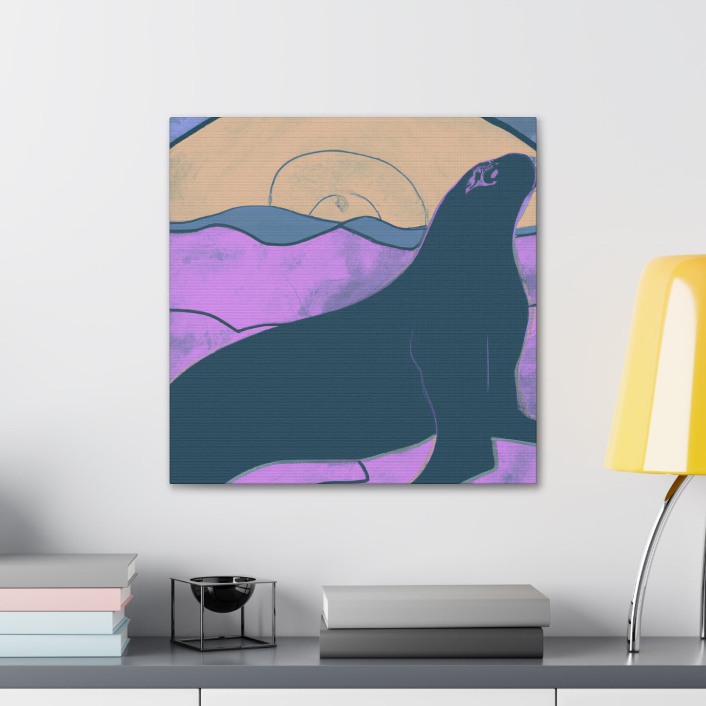 "Seaside Sea Lion Smile" - Canvas