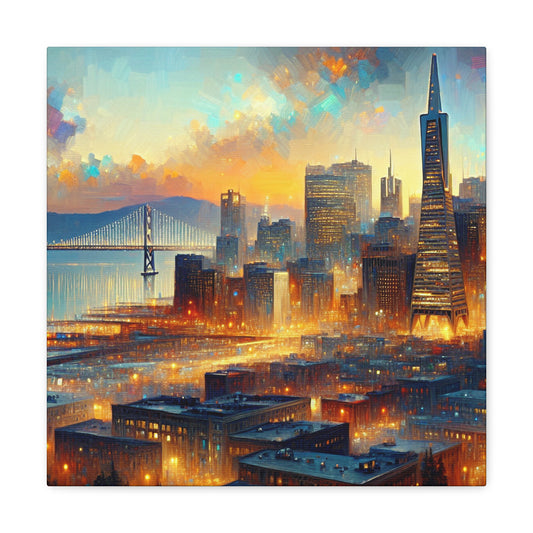 Golden City Hues - Canvas