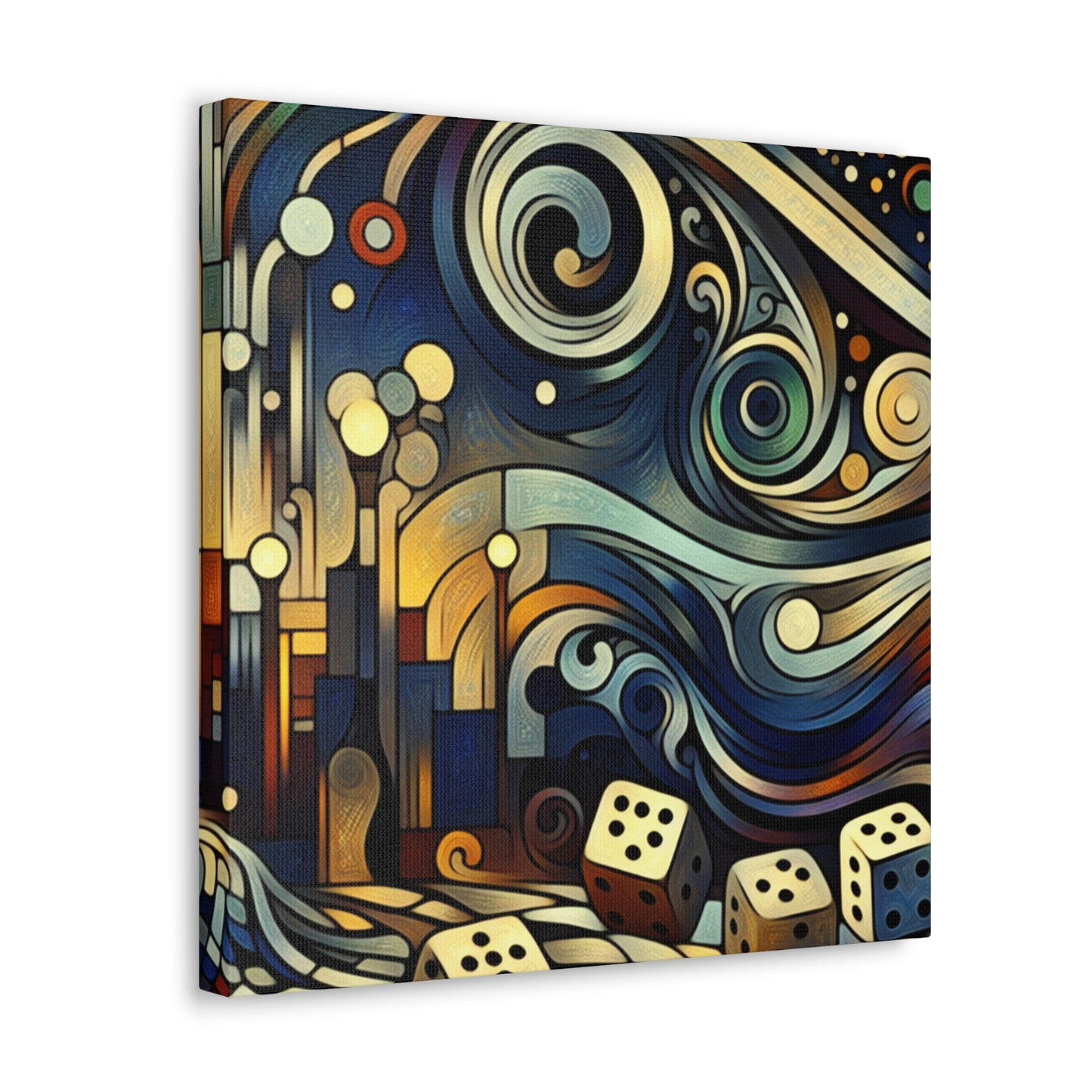 "Enigmatic Dice Serenade" - Canvas