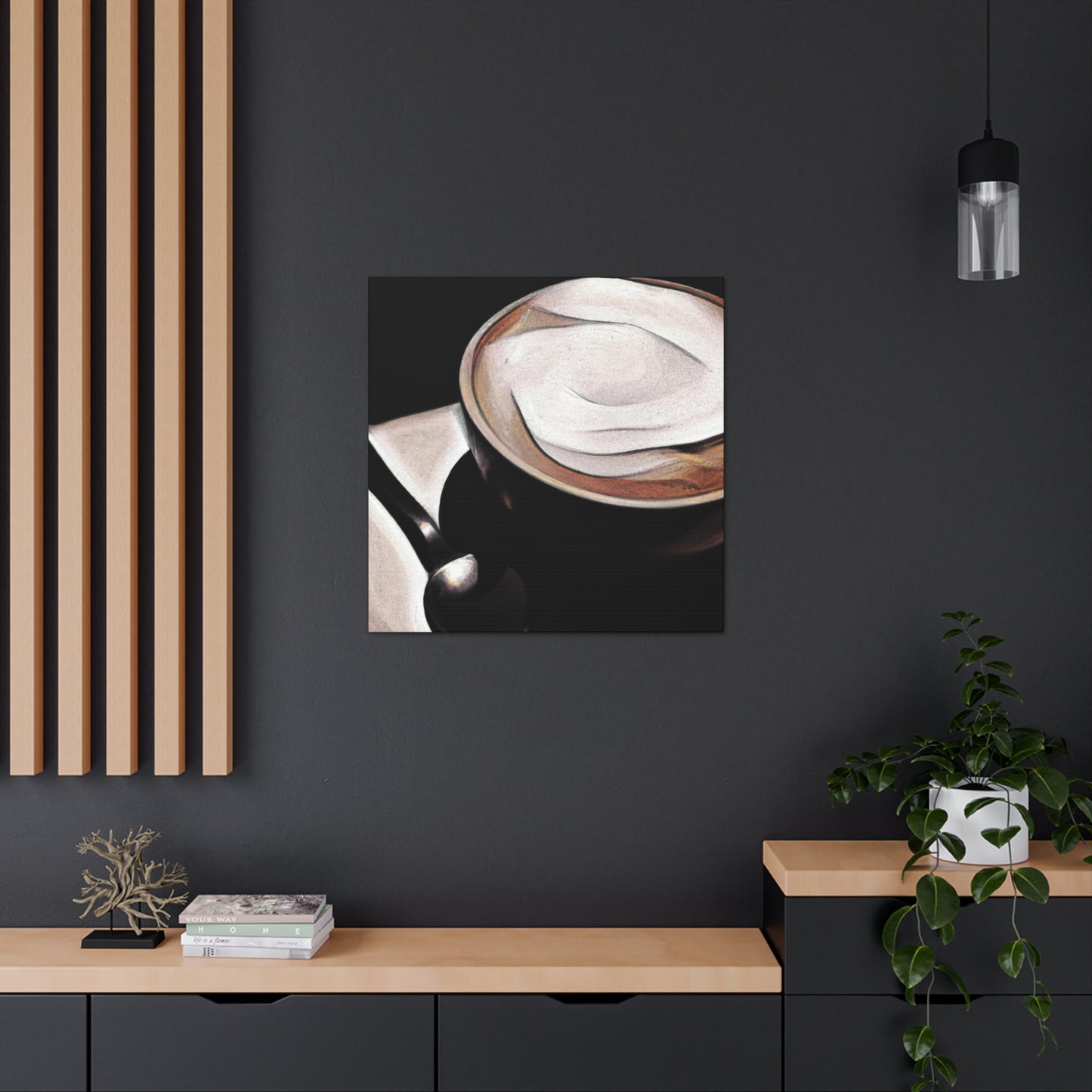 "Cappucino Landscape Delight" - Canvas